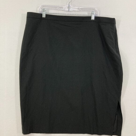 New Banana Republic size 20 Plus Black Italian Wool Blend Pencil Skirt Office - Picture 1 of 11